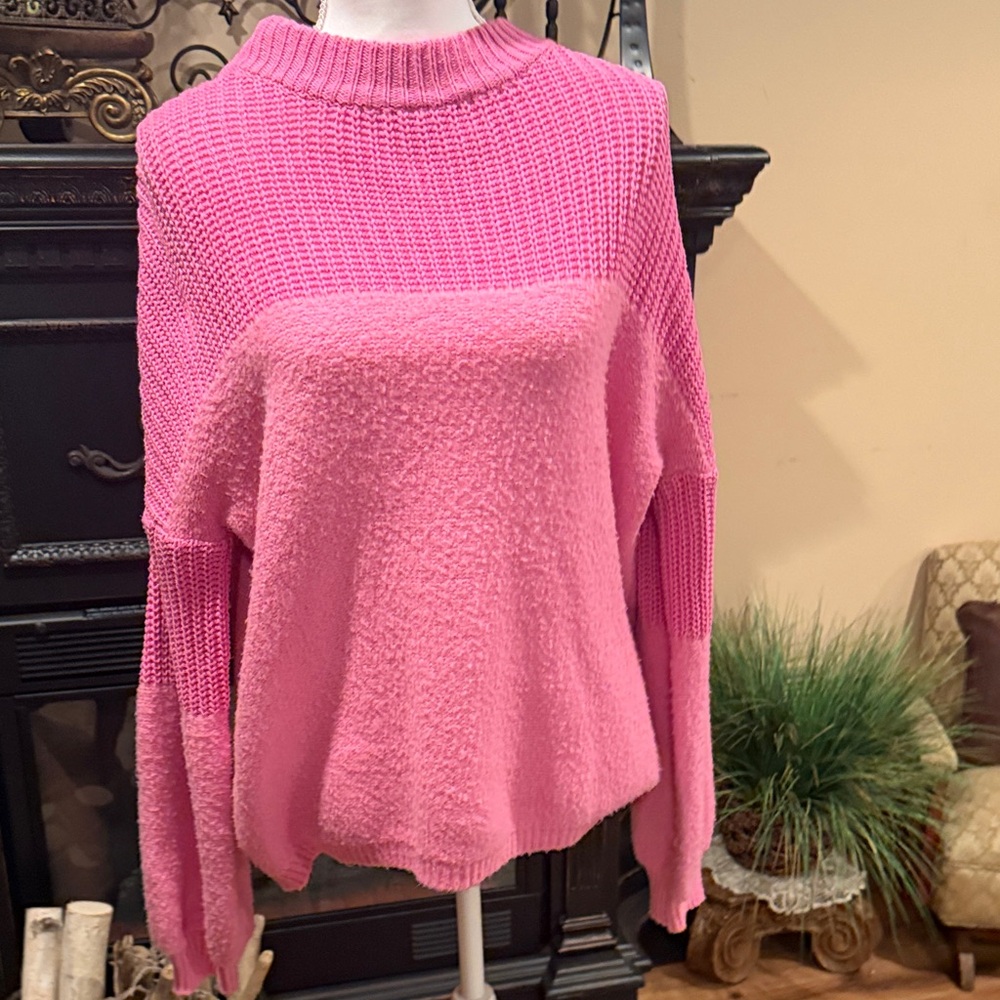 Miracle Pink Cowl Neck Sweater
